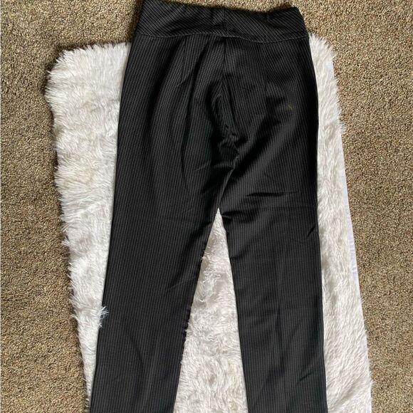 Donna Degnan Pull On Pants Checkered Black Straight Elastic Waist Women’s Size 6 - Picture 2 of 10
